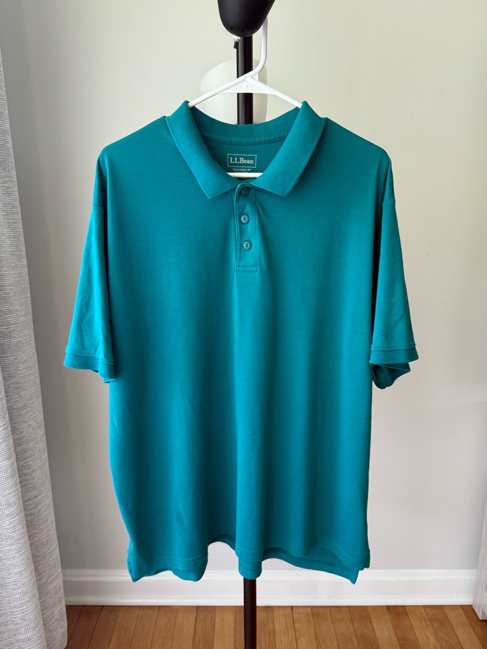 L.L.Bean Pima Cotton Polo Shirt Men’s Large L Regular Green Short Sleeve